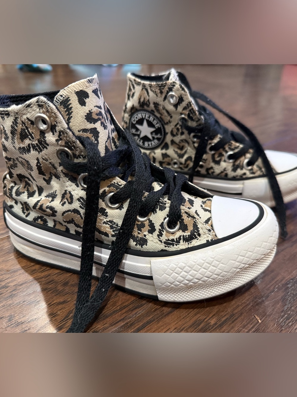 Converse Chuck Taylor All Star EVA Lift High-Top, Animal Print Youth size 11